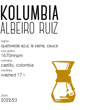 kawa speciality kolumbia albeiro ruiz drip